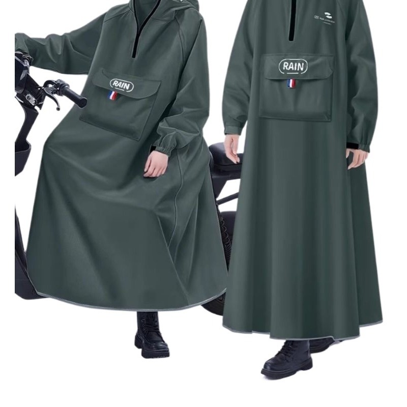 电动车长款防暴雨雨衣 加长拉链领口 加厚牛津布材质遮脚雨披,居家日用,雨披/雨衣,淘宝优惠券,粉丝福利购,淘宝优惠卷
