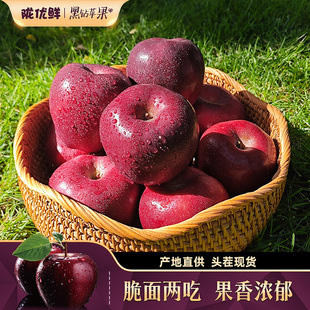 正宗黑钻苹果甘肃黑钻蛇果新鲜水果产地直发