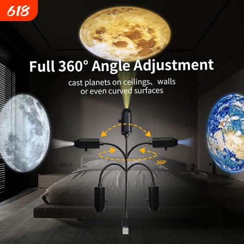 星空投影小夜灯卧室灯氛围车载好物情调高级浪漫圣诞款