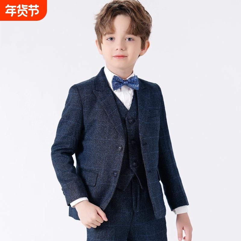 儿童西装套装男童花童礼服钢琴演出服中大童帅气小孩西服外套秋冬
