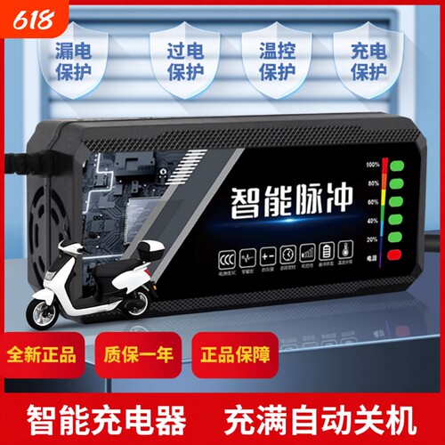电动车充电器电瓶48v12ah60v20a72v适用于爱玛雅迪三轮铅酸石墨烯