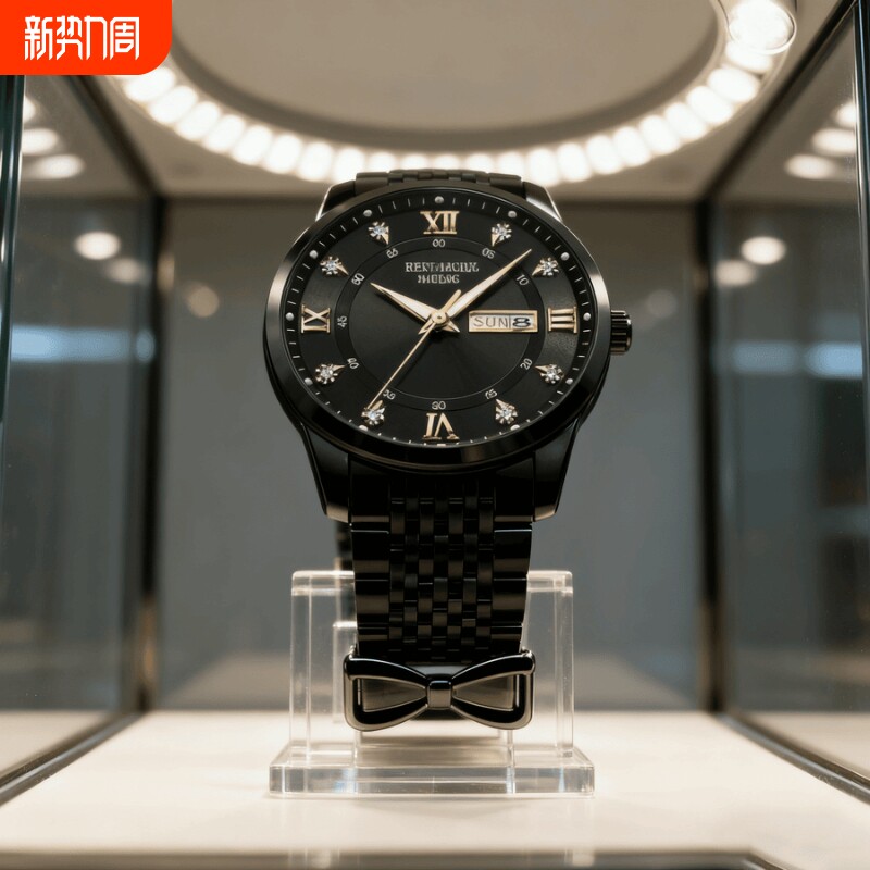 男款手表防水石英腕表高级感男士全自动非机械表正品名牌钢带商务