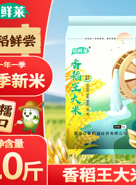黑龙江东北大米10斤软糯米香浓郁当季新米一年一季优选粳米香稻