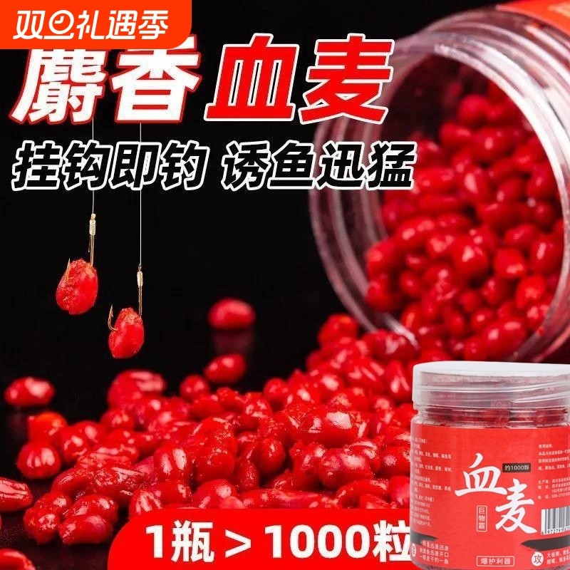 钓鱼麦子麝香鱼饵颗粒饵料挂钩野钓窝料酒米鲫鱼鲤鱼打窝玉米青鱼