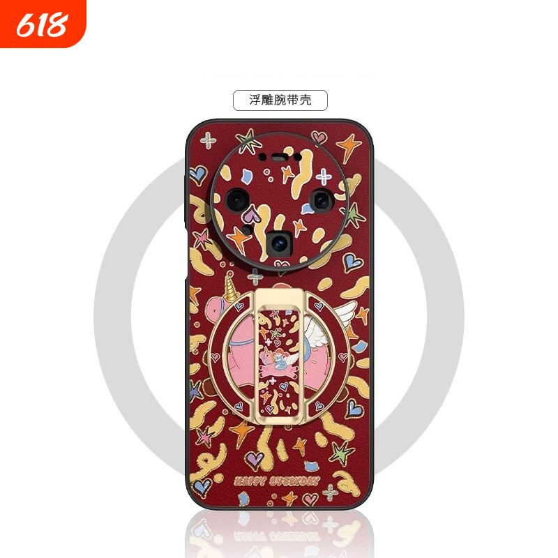 少女飞马日记适用华为mate80pro手机壳mate80新款80promax网红70p少女心可爱ins风磁吸腕带支架