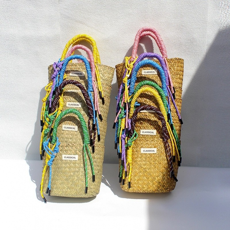 草包手工编织尼龙绳挂饰气质草编包手提包时尚小众创意手绳手拎包