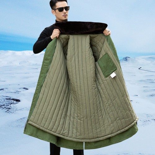 军大衣男冬季加厚加绒加长款东北军棉袄防寒棉服劳保大衣零下棉花