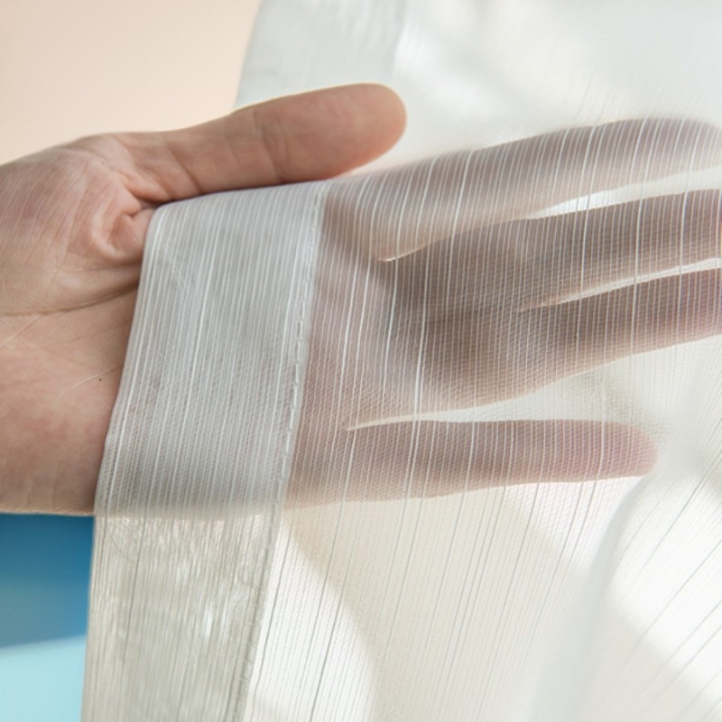 白色窗帘宛溪纱牙签客厅卧室阳台纱帘成品透光人窗纱金刚飘窗条纹