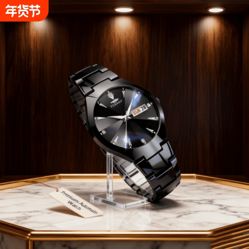 老人手表男士爸爸女款情侣表防水老年人学生石英表男款非机械表礼