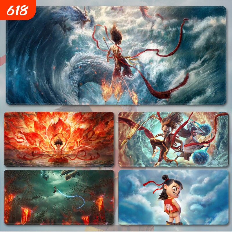 鼠标垫哪吒2闹海动漫周边键盘垫学生办公游戏电脑桌垫超大防滑