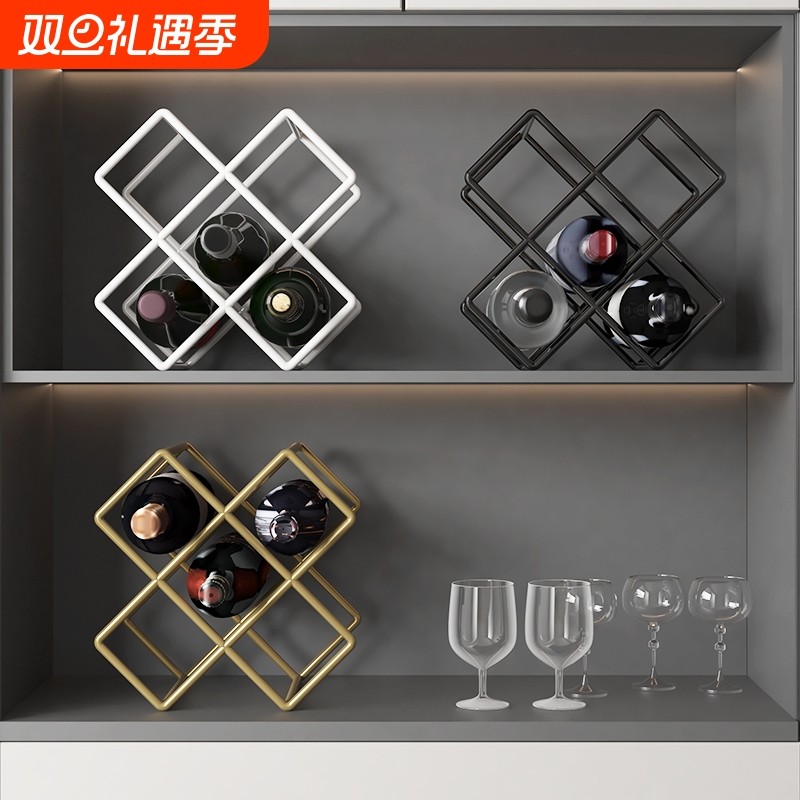 红酒架摆件轻奢客厅餐边柜玻璃柜装饰品高级感置物架实用收纳朋友