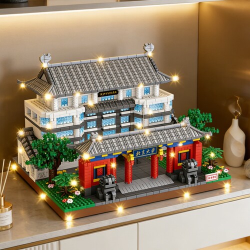 【新品】大学积木玩具模型.