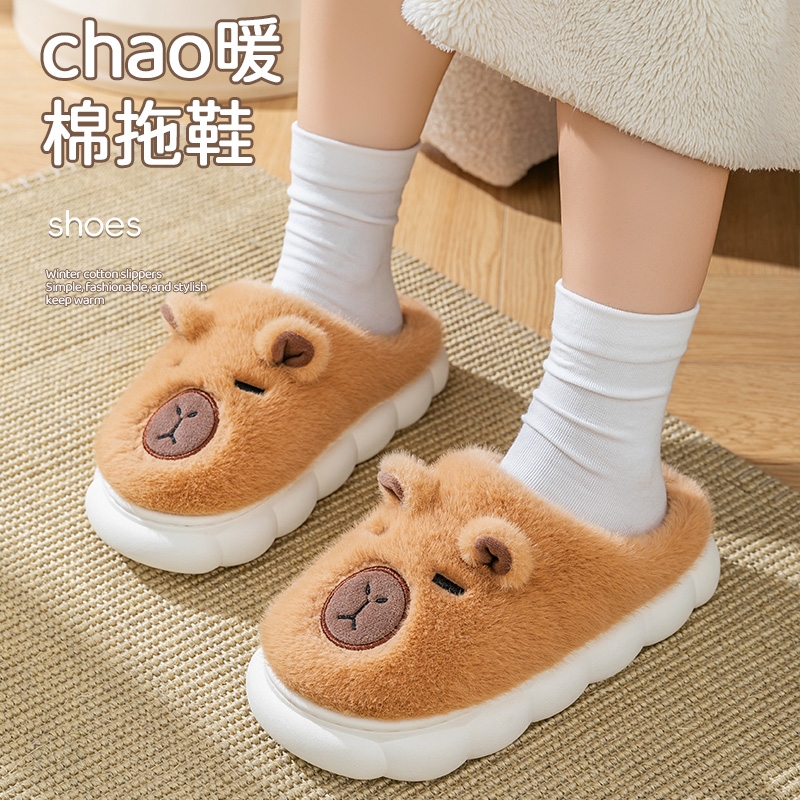居家室内坐月子棉鞋秋冬季产妇软底耐磨棉拖鞋多规格