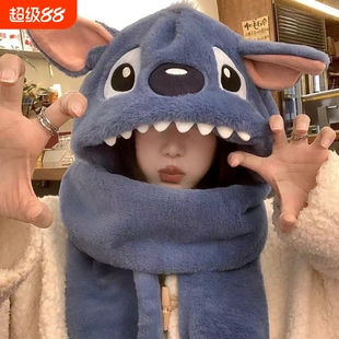 围巾一体式帽子成人2026秋冬新款防风帽儿童加绒加厚男女冬季保暖