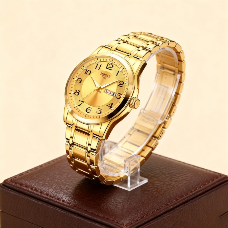 正品瑞士全自动非机械表手表男士学生韩版时尚潮双日历防水表夜光