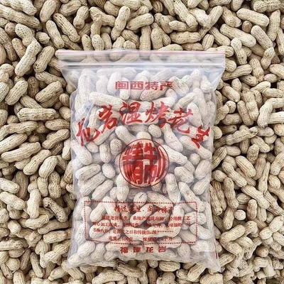 龙岩湿烤花生福建特产水煮下酒菜炒货官方旗舰店蒜香咸干年货小吃
