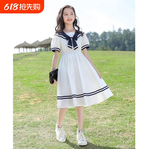 女童连衣裙夏装学院风jk裙子