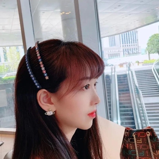 铁质插梳刘海梳水钻发梳盘头发压发发夹带钻叉梳发卡金属材质头饰