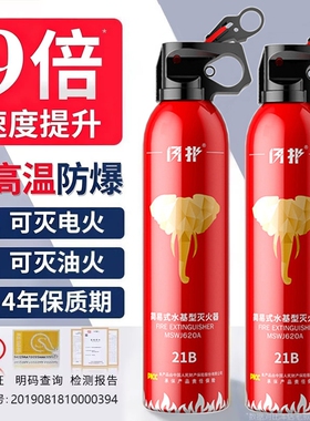 车载灭火器2026新款耐高温防爆21B水基家用私家车用3c认证便携式
