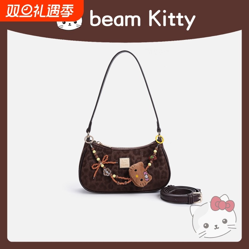 包包女包2025新款小众复古豹纹法棍包百搭单肩斜挎包女腋下包手提