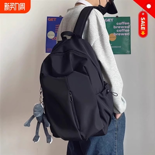 书包男双肩包背包大学生大容量女初中高中生旅行包登山包黑色通勤