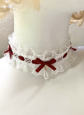 纯欲diy洛丽塔项链lolita颈饰choker蕾丝颈带颈链ins锁骨链项圈
