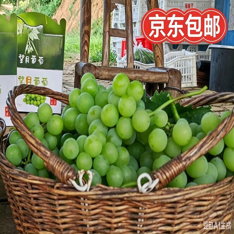 无籽纯甜阳光玫瑰葡萄当季水果新鲜产地直供京东包邮施农家肥