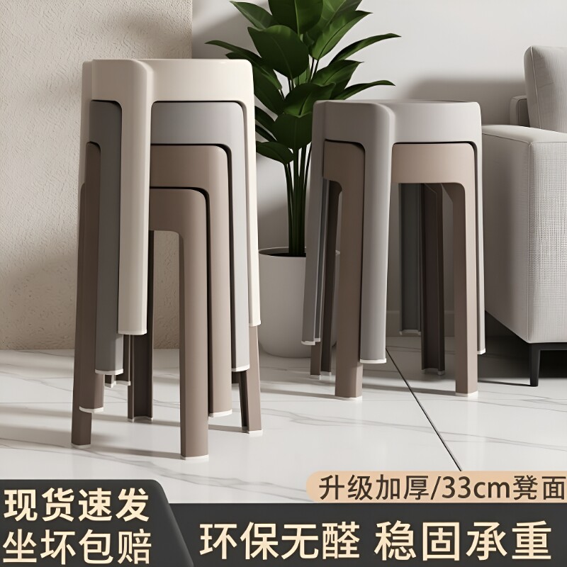 塑料加厚家用凳子|超1000次加购图片