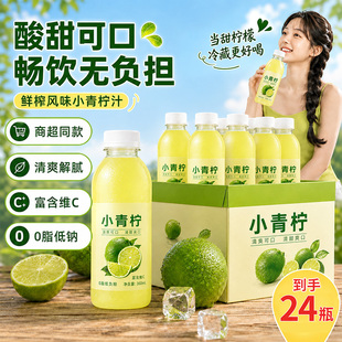小山青柠汁饮料姆盒整箱马柠檬水夏日饮品果汁24瓶小青青柠水好喝