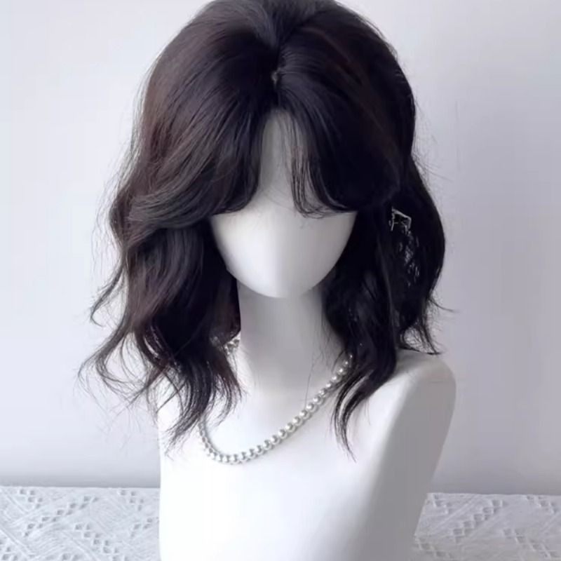 【桃也】假发女全头套中分几字韩系蛋蛋卷仿真发日常整顶短发头套,美发护发/假发,日常整顶假发,淘宝优惠券,粉丝福利购,淘宝优惠卷