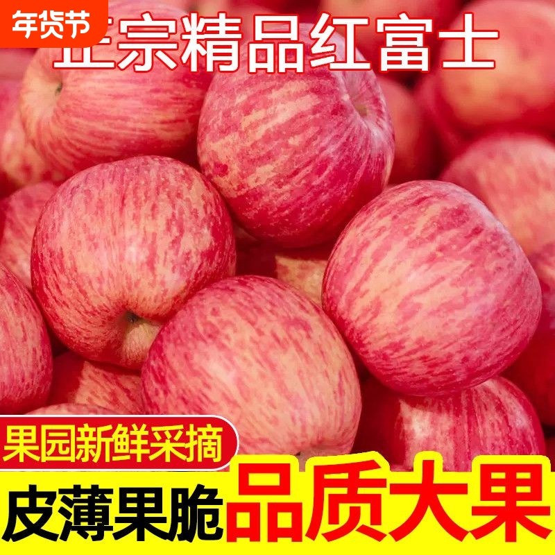 正宗陕西纸袋红富士苹果新鲜当季水果现摘一级脆甜冰糖心包邮果园,水产肉类/新鲜蔬果/熟食,苹果,淘宝优惠券,粉丝福利购,淘宝优惠卷