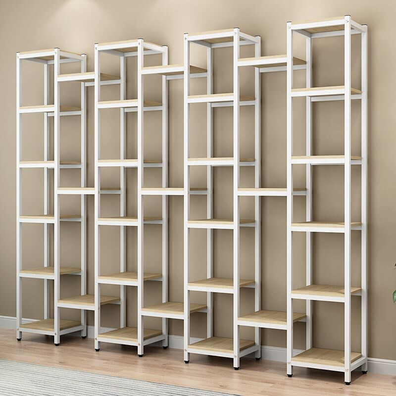 d创意客厅隔断置物架铁艺花架落地博古架玄关屏风装饰办公室多层