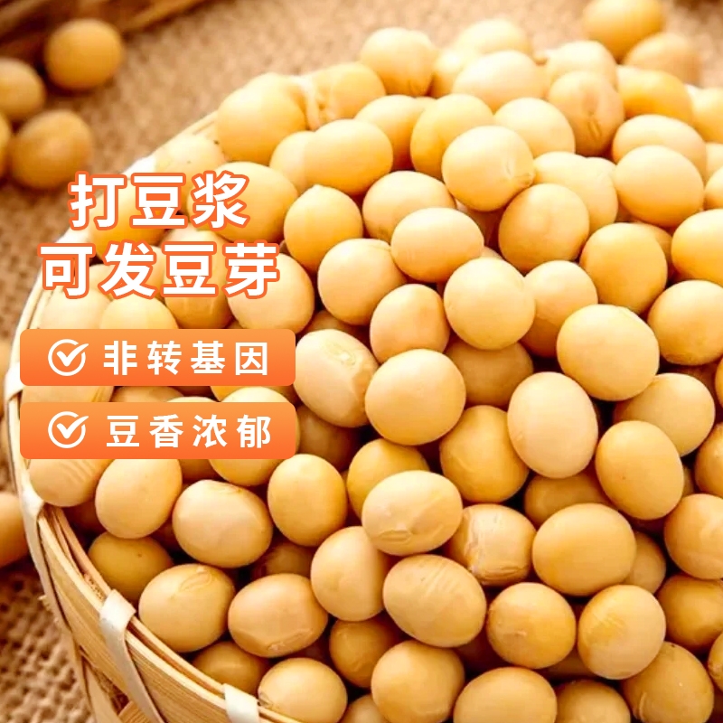 东北黄豆5斤真空农家新货自种非转基因可打豆浆煮粥发豆芽专用