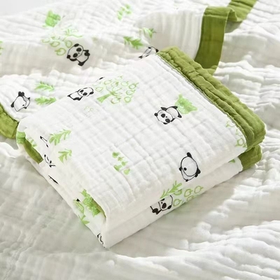 新生婴儿浴巾初生棉纱布宝宝儿童洗澡六层盖毯包被纯棉大尺寸吸水