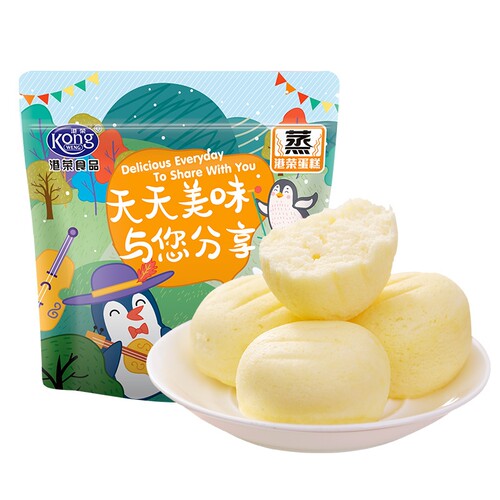 港荣蒸蛋糕椰香味325g多规格零食小吃 营养早餐食品小面包礼包