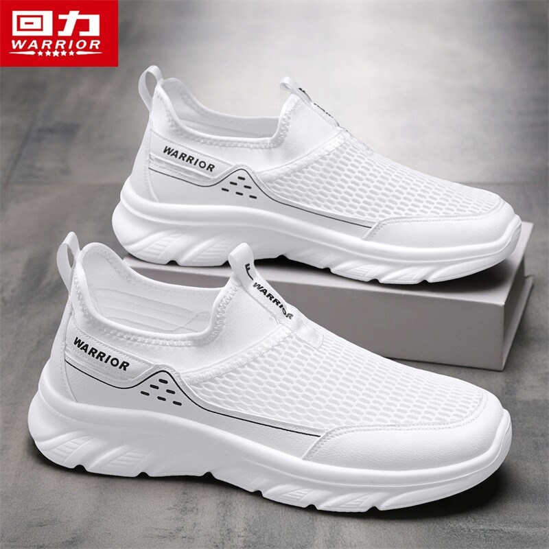 回力男鞋2026夏季新款大网孔网面鞋防滑耐磨懒人一脚蹬透气运动鞋