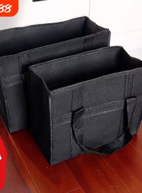 特厚手提收纳包帆布工具包黑色耐磨手提包大容量电工包装书包超大