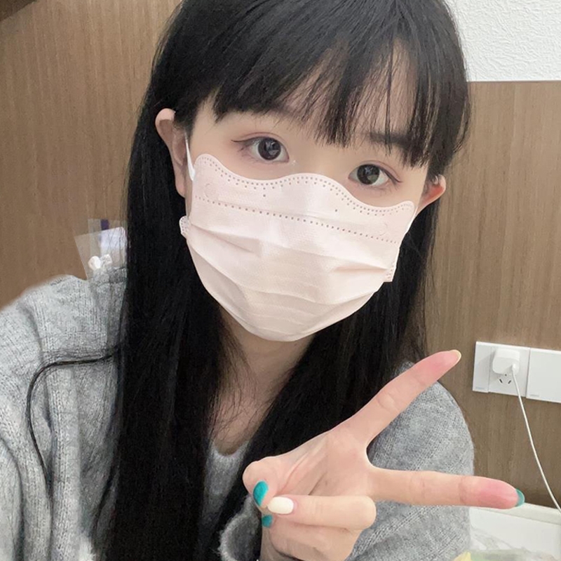 蝶形口罩女士高颜值2025新款防晒一次性白色3d红单独包装网红成