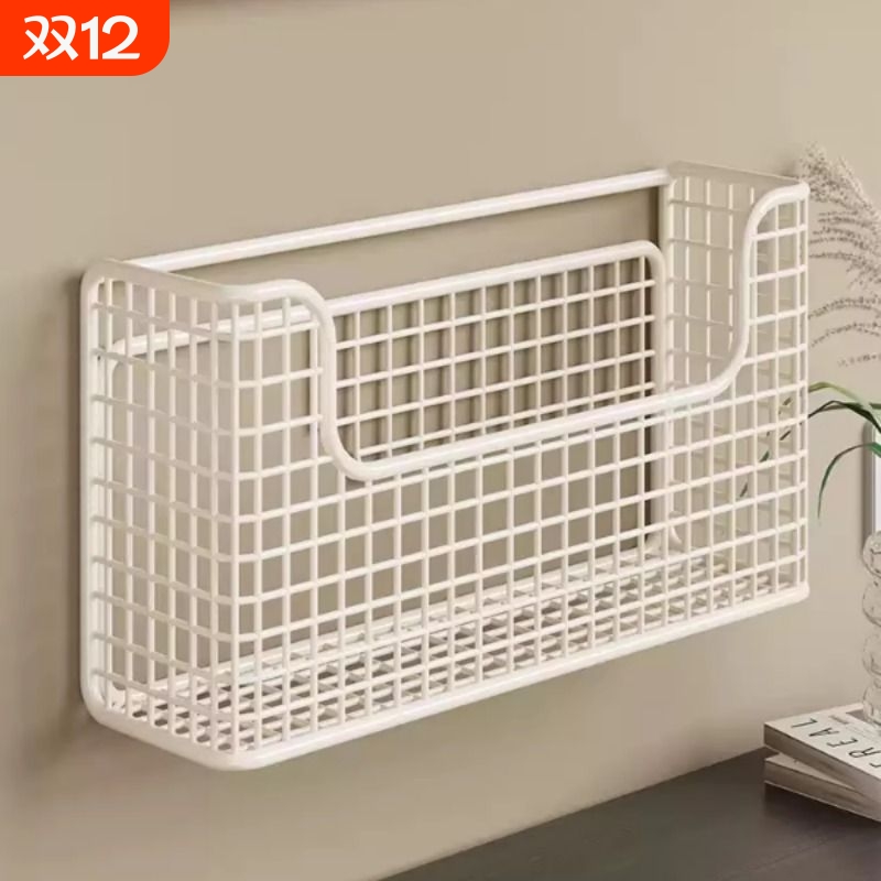 wifi路由器放置架上墙壁挂式免打孔置物架家用电视机顶盒收纳架子