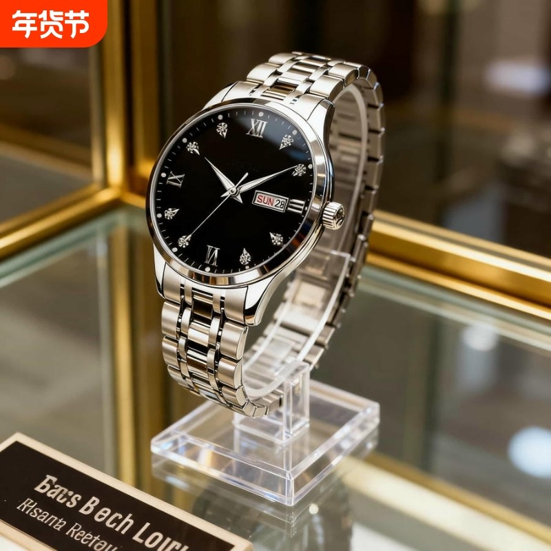 老人手表男士爸爸女款情侣表防水老年人学生石英表男款非机械表礼