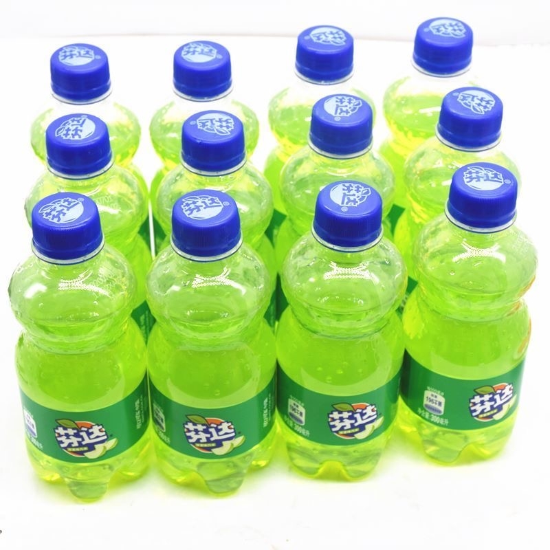 芬达苹果橙味可口可乐雪碧300ml12瓶迷你装汽水碳酸饮料果味整箱