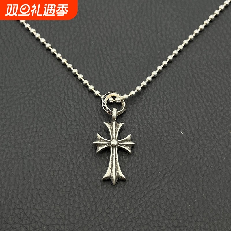 ODEK高级复古单环十字架项链欧美嘻哈个性男士吊坠vintage