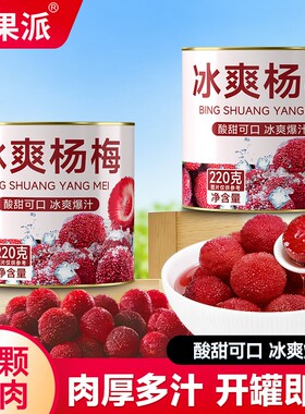新鲜冰爽杨梅罐头现摘现货水果罐头烘焙商用整箱冰镇大果果肉罐装