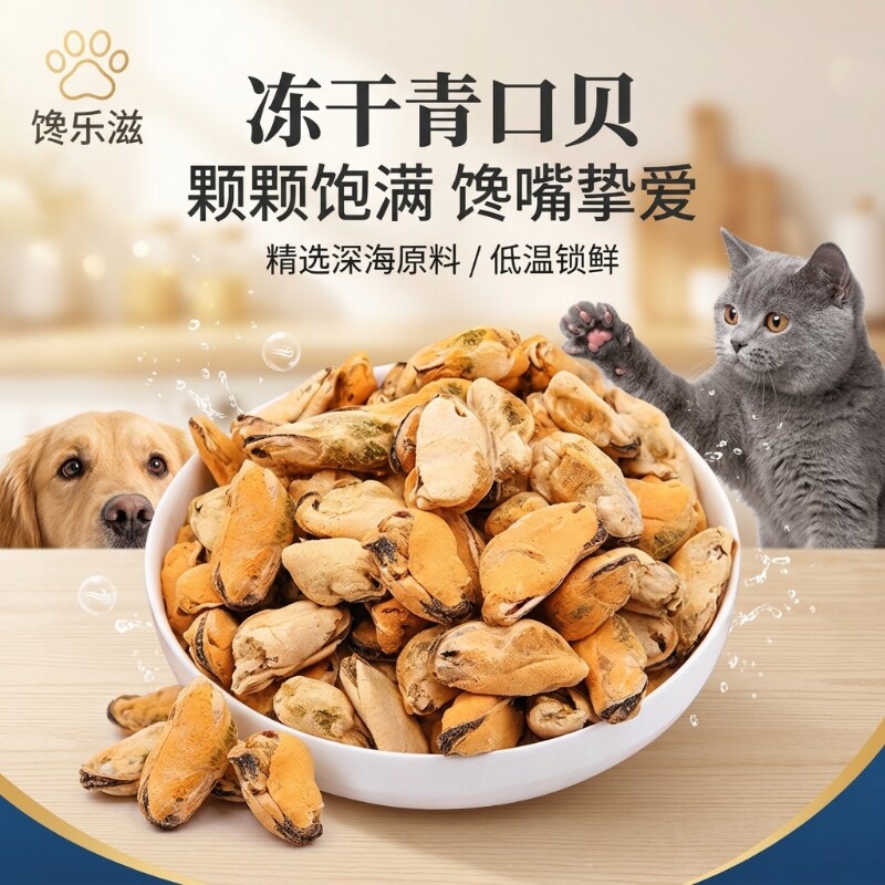 狗狗青口贝冻干宠物解馋零食宠物猫咪营养护关节美毛软骨素犬猫用图片