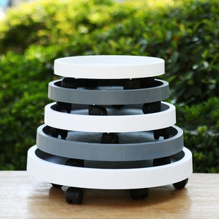 花大爷圆形大号升级滑轮可移动花盆底托加深加厚钢化树脂材质设计