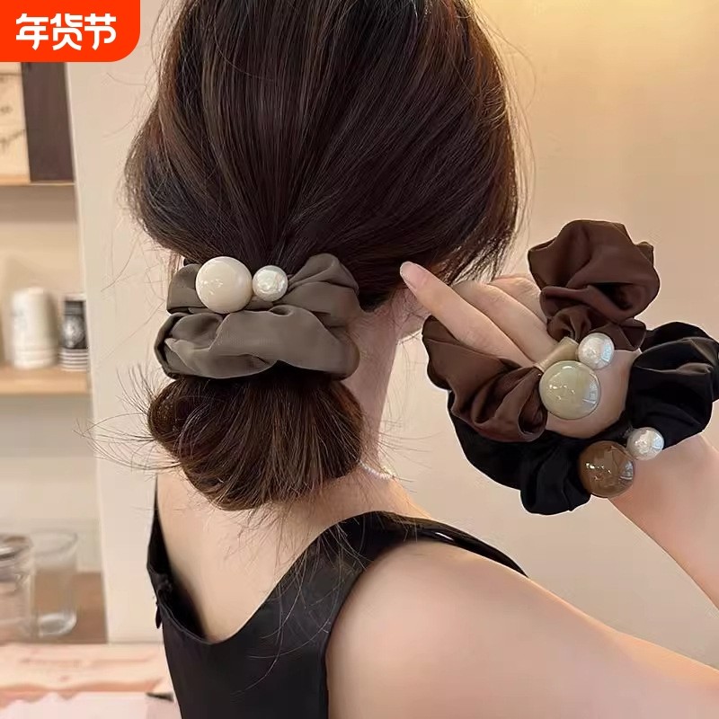 简约珍珠大肠发圈头绳2026新款橡皮筋女扎头发优雅皮套高颜值发圈,饰品/流行首饰/时尚饰品新,发饰,淘宝优惠券,粉丝福利购,淘宝优惠卷