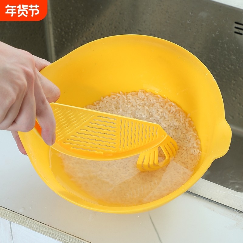 厨房淘米器洗米筛家用淘米盆塑料沥水篮神器洗菜篮多功能淘米神器,家装主材,沥水篮,淘宝优惠券,粉丝福利购,淘宝优惠卷