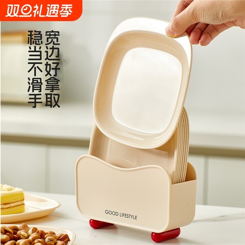 塑料吐骨碟食品级家用餐桌面吐骨头垃圾渣盘碟可微波小菜碟微波炉