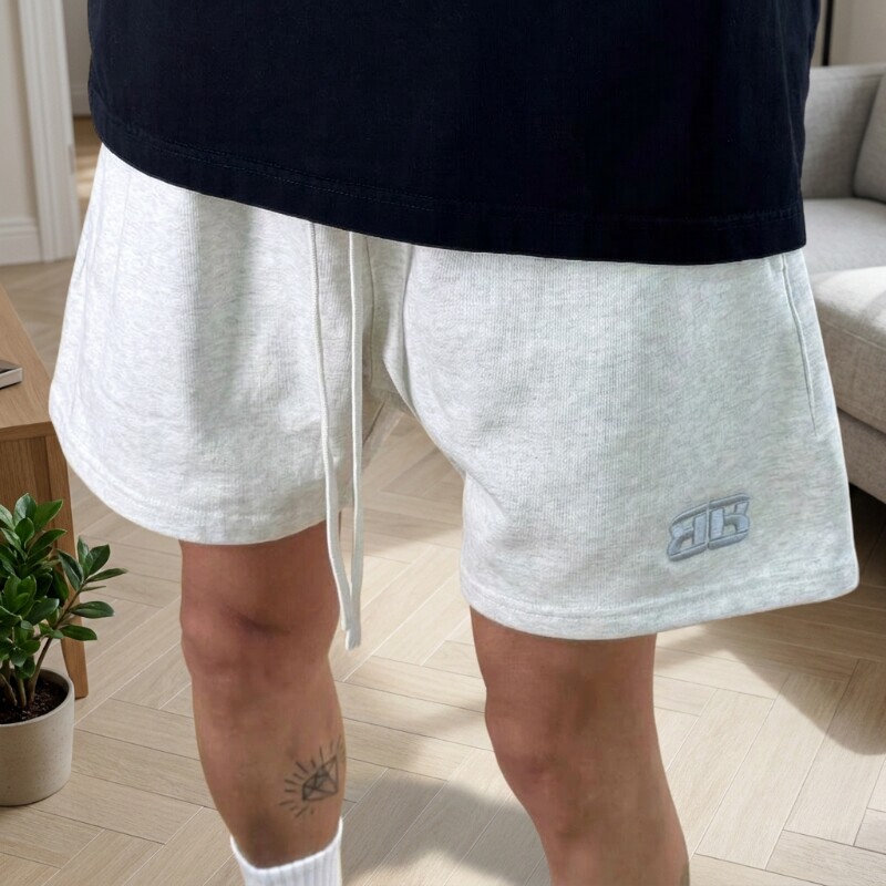 短裤夏季美式休闲刺绣运动男女篮球三四分裤卫裤子黑色灰色白色