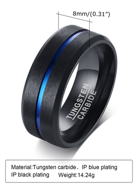 men rings食指戒指8mm开瓶钨钢跨境戒指潮男指环首饰批发 TCR-039